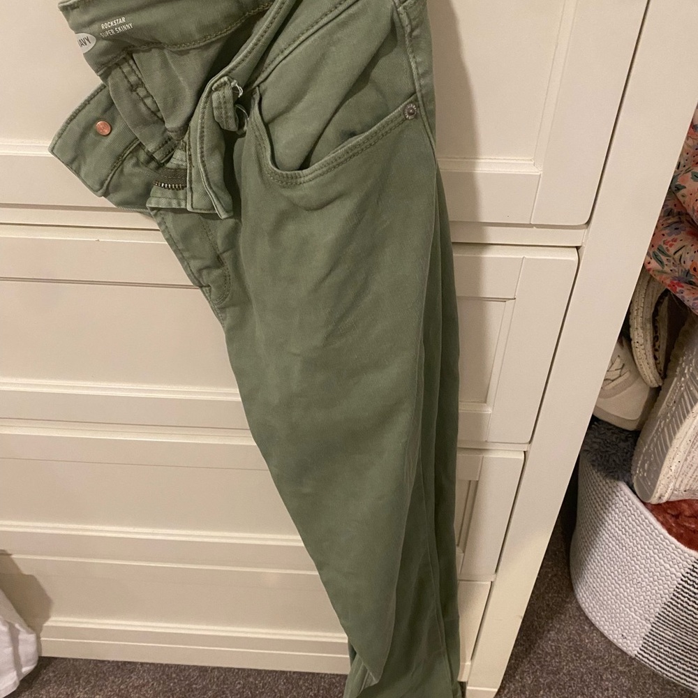 Old navy green skinny jeans